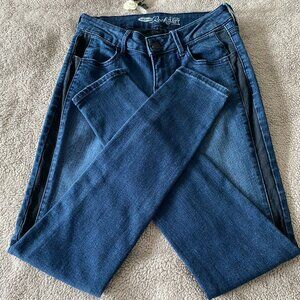 OLD NAVY Rock Star Denim Skinny Jeans Side Stripe Sz 4